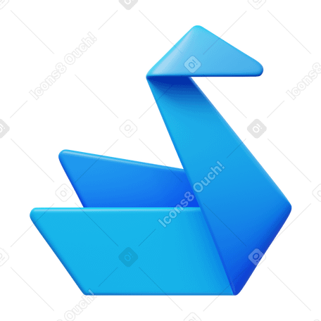 3D origami PNG, SVG