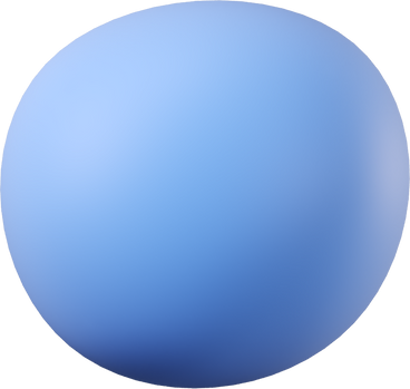 3D blue round shape PNG, SVG