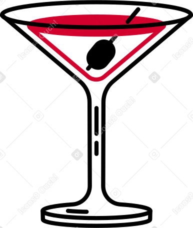 copa de martini PNG, SVG