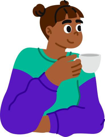 young woman holding a cup PNG, SVG