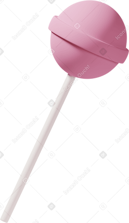 3D Pink lollipop  Illustration in PNG, SVG