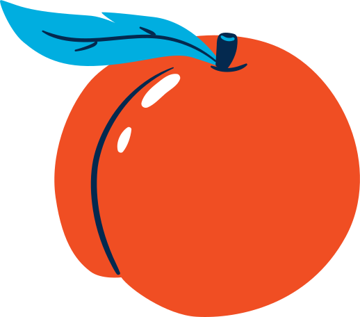 peach Illustration in PNG, SVG