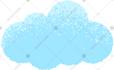 Blue cumulus fluffy cloud PNG, SVG