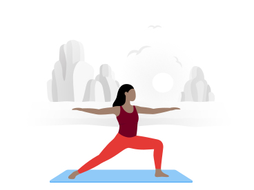 Frau macht yoga am ufer PNG, SVG