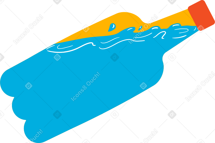 ocean in a bottle Illustration in PNG, SVG
