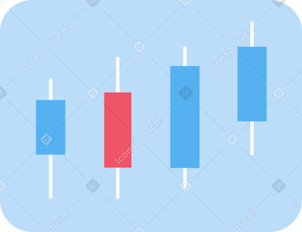 candlestick chart Illustration in PNG, SVG