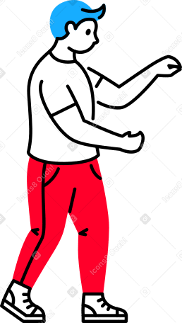 man in short sleeve t-shirt Illustration in PNG, SVG