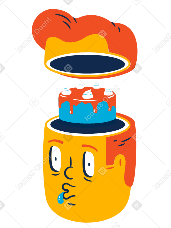 Cake Illustration in PNG, SVG