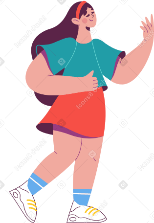 social girl Illustration in PNG, SVG