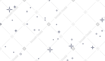 Stars and bubbles line PNG, SVG