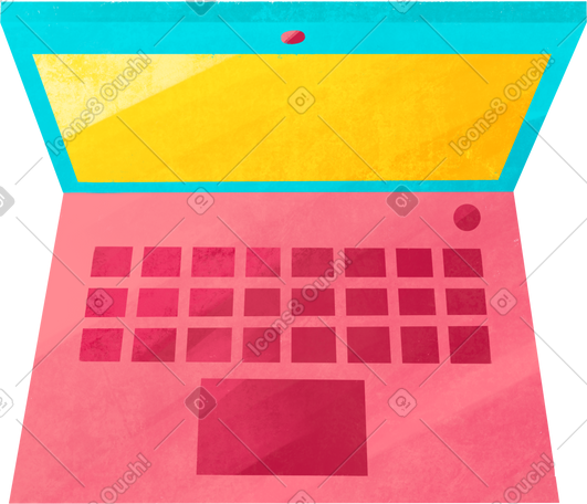 open laptop top view PNG, SVG