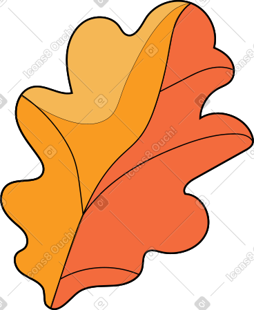 Orange leaf PNG, SVG