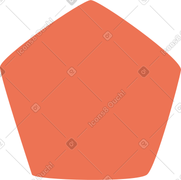 Orange pentagon PNG, SVG