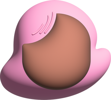 head with long pink hair PNG, SVG