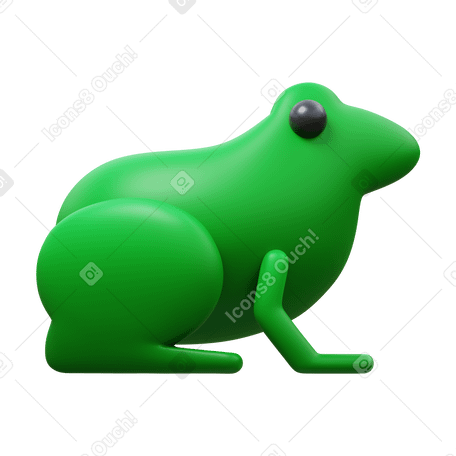 3D frog PNG, SVG