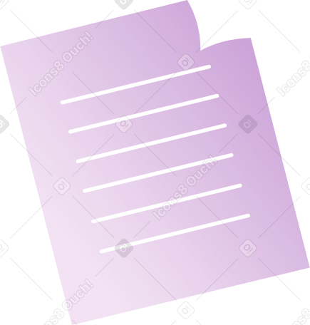 lilac leaf with a bent corner Illustration in PNG, SVG