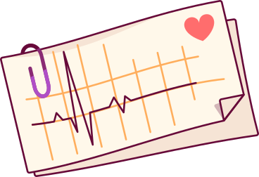cardiogram on paper with paper clip PNG, SVG