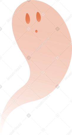 little orange ghost PNG, SVG