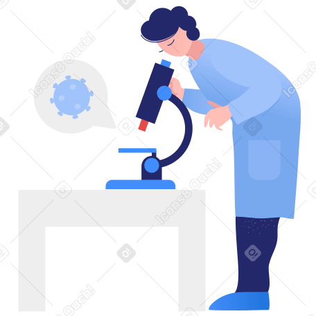 Virus research Illustration in PNG, SVG