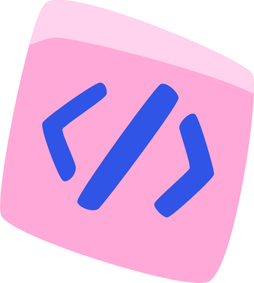 pink card with programming icon PNG, SVG