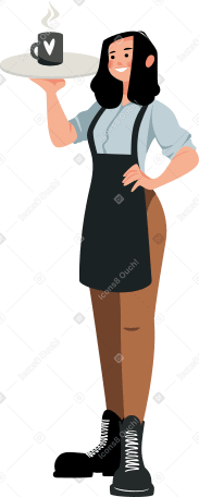 Девушка стоит с листом в руках в PNG, SVG