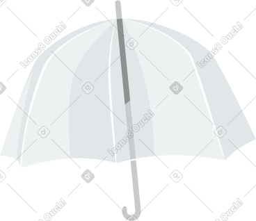 Gray translucent umbrella cane PNG, SVG