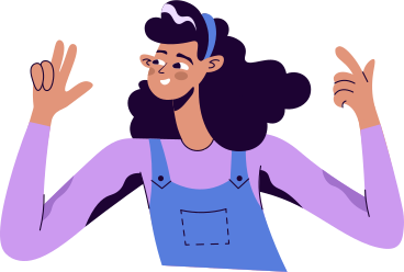 woman showing something with her hands PNG, SVG