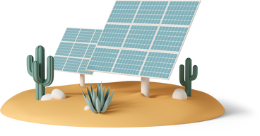 solar panels in desert PNG, SVG