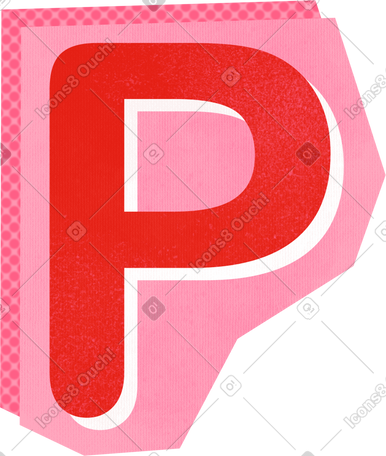 collage capital letter p PNG, SVG