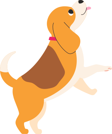Chien beagle debout PNG, SVG