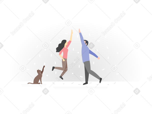 People giving high five PNG, SVG