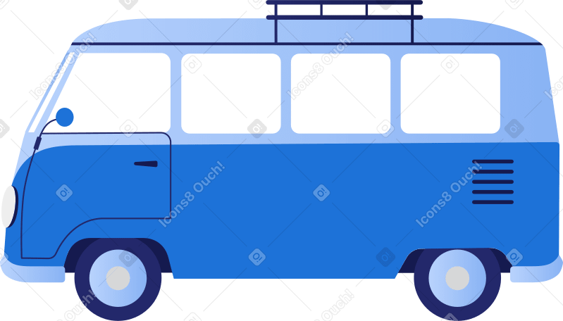 Vw 레트로 스타일 버스 PNG, SVG