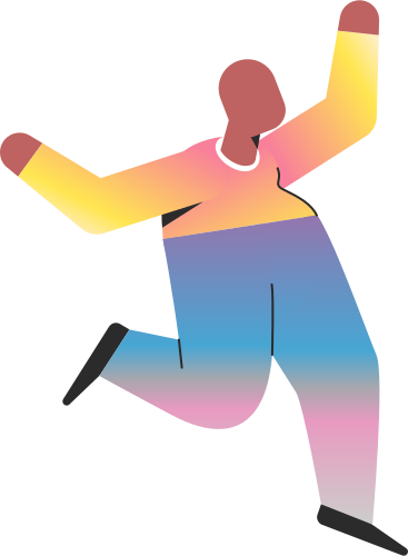 Chubby old person jumping в PNG, SVG