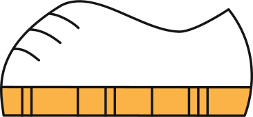 Weißer schuh mit gelber sohle PNG, SVG