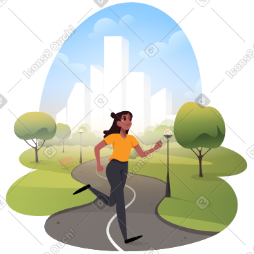 女人在公园里跑步 PNG, SVG