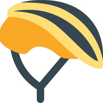 cyclist helmet yellow PNG, SVG