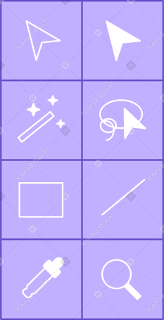 barre d'outils PNG, SVG