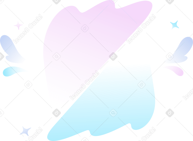 composizione decorativa con schizzi in colori pastello PNG, SVG