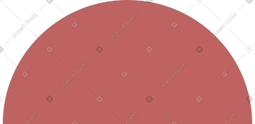 Burgundy semicircle PNG, SVG