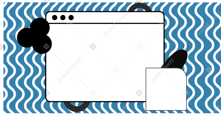 Blue and white wavy abstract background Illustration in PNG, SVG