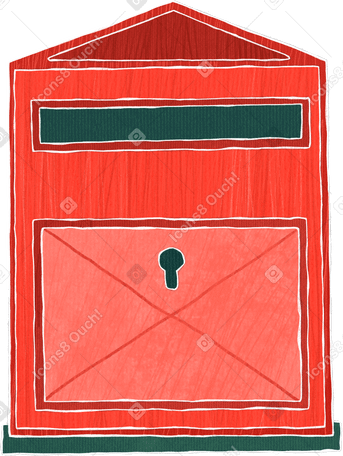 red mailbox Illustration in PNG, SVG