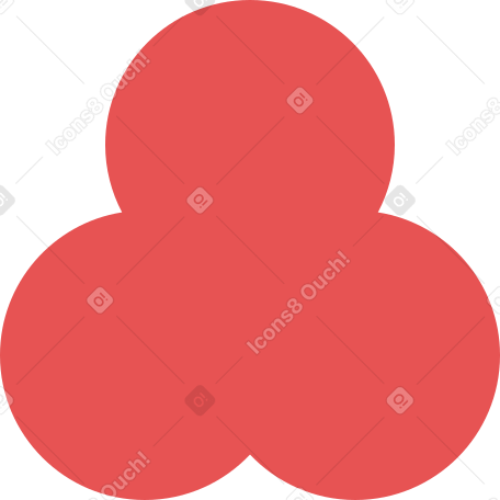 red trefoil Illustration in PNG, SVG
