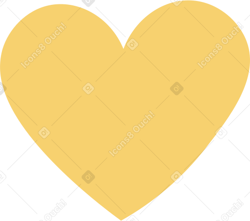 yellow heart Illustration in PNG, SVG