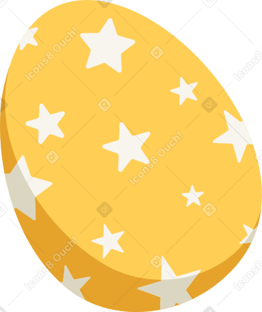 Uovo di pasqua con stelle PNG, SVG