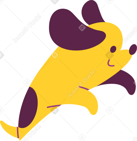 half of a small dog Illustration in PNG, SVG