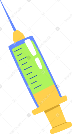 syringe of vaccine Illustration in PNG, SVG