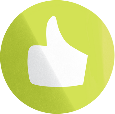 Green icon thumbs up PNG, SVG
