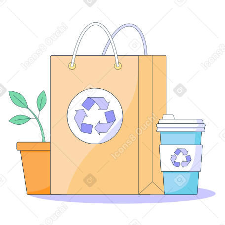 Recyclable packaging Illustration in PNG, SVG