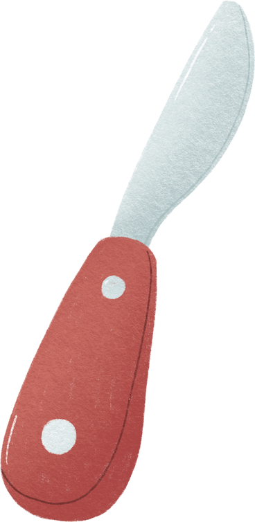knife with a red handle PNG, SVG