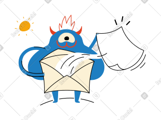 Message sent by character PNG, SVG